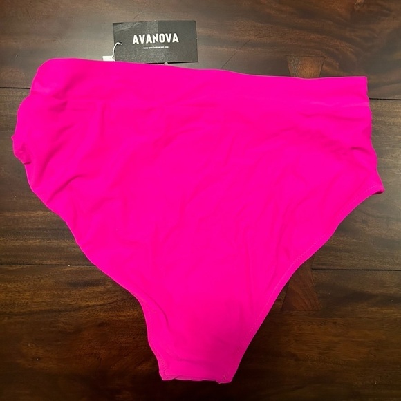 Avanova NWT High Waisted Bikini Bottom Size Large in Pink - Picture 2 of 3